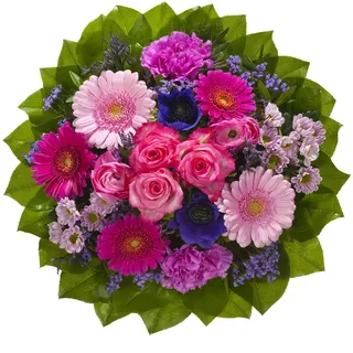 Dominik Blumen und Pflanzen, Blumenstrauß "Magic" mit Rosen, Gerbera, Anemonen, Nelken und Ranunkeln