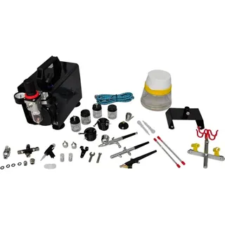 vidaXL Profi Airbrush Komplett-Set mit 3 Pistolen