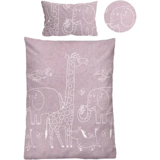 biberna Melange-Flanell Bettwäsche 0840520 Tiere