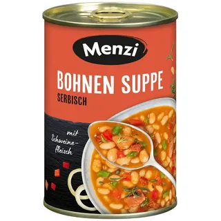 Menzi Fertiggericht, Menzi Serbische Bohnensuppe mit weißen Bohnen pikant gewürzt 400ml