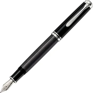 Pelikan Souverän M805 Stresemann Kolbenfüller schwarz/anthrazit/silber M (mittel), 1 St.