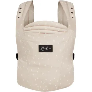 Rookie Babytrage ab Geburt - Ergonomisch, Bequem, Bio-Stoffe - Premium Elite Design - Baby Trage schnell & einfach angelegt - Baby carrier für Neugeborene bis 2 Jahre (Speckle)
