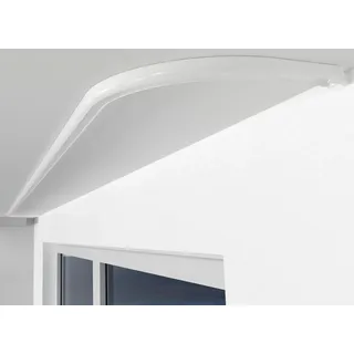 ALOHA Gardinenschiene aus Aluminium Vorhangschienen, Deckenbefestigung 1, 2, 3, 4, 5 -läufig für Schiebevorhänge, Vorhänge (SAO / 1-läufig/Rundbogen Paar/Weiß)