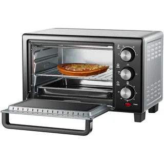 Mini Backofen 15 Liter | Pizzaofen | Minibackofen | 60 min Timer | 100°-230°C | 1200 Watt | Backofen | Krümelblech | Mini Oven | Camping Ofen | Kleiner Backofen | Energiesparend