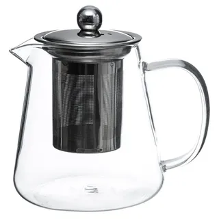 SECRET DE GOURMET Teekanne mit Filtereinsatz, Glas, transparent, großer Teebereiter