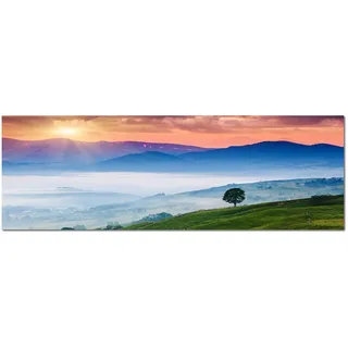 PANORAMA BILD XXL 150x50cm TOP Bilder! (Berge im Morgennebel) NEU Wandbild xxl günstig & modern ART PRINT Wandbilder Bilder EXKLUSIVES Fotowandbild auf Leinwand und Keilrahmen Bild Leinwandbild Fotodruck modern Zeitlos Stilvoll wie ein Gemälde Ausführung schöner Kunstdruck auf echter Leinwand als Wandbild mit Rahmen. Preiswerter als Ölbild Gemälde Foto Poster Plakat mit Bilderrahmen.