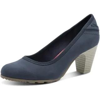 s.Oliver Damen Pumps mit Blockabsatz Bequem, Blau 41 EU
