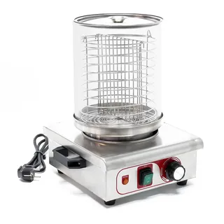 Wiltec Hot Dog Gerät 450 W aus Edelstahl, 260 x 290 x 380 mm, Wurstkocher Würstchenwärmer Hot Dog Maker Eierkocher Dämpfer
