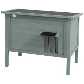 PawHut Katzenhaus 54 x 43 x 37 cm Silber