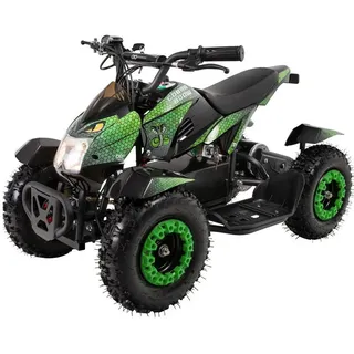 Actionbikes Motors Elektro-Kinderquad ATV Cobra 800 W 36 V - Mini Kinder Elektroquad, Belastbarkeit 60 kg, (1-tlg), Kinderquad Elektro ab 8 Jahre - 3 Geschwindigkeitsstufen bis 24 km/h grün|schwarz