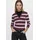 ONLKAYA LIFE LS STRIPE POLO NOOS KNT Lila/Rot S