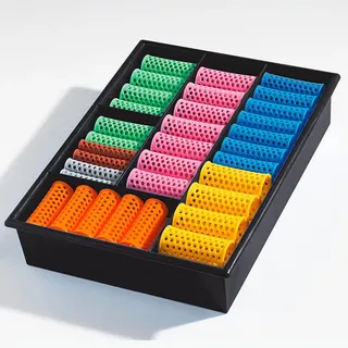 Efalock Professional Efalock Original-Griffig-Haarwickler Sortimentskasten Kasten schwarz mit 60 Wicklern