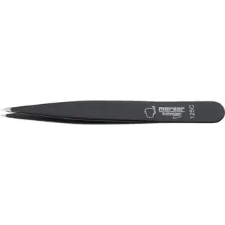 Mörser 125C Pinzette spitz schwarz TOPINOX rostfr.