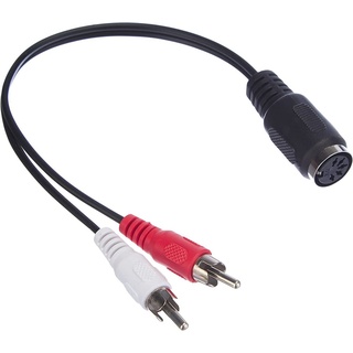 Good Connections Audio Adapter 5-pol DIN Buchse an 2x Cinch Stecker, 0,2m,