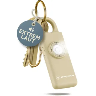 Schallwerk ® Safety+ Taschenalarm für Frauen – Persönlicher Alarm mit LED-Licht – Schrillalarm Schlüsselanhänger für Selbstschutz & Sicherheit unterwegs – laut & kompakt