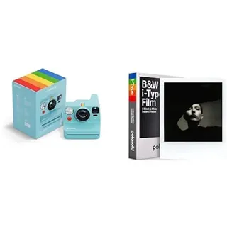 Polaroid - Now+ Gen3 - Instant Camera with Bluetooth Connection + Black and White Film (8 Filme) - Arctic Blue