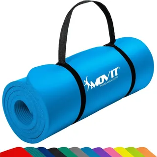 MOVIT Yogamatte Yogamatte 10/15 mm Dicke (1-St) blau 60 cm x 183 cm x 1 cm