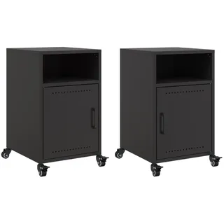 vidaXL Nachtschrank 36 x 39 x 59 cm Schwarz