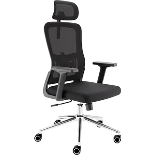 clouvou BrightSeat Bürostuhl Ergonomisch Schwarz