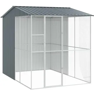 vidaXL Vogelkäfig Anthrazit 215 x 310 x 247 cm Stahl