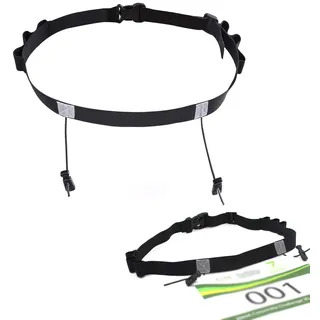 Startnummernband,Startnummernband Triathlon,Startnummernhalter,Triathlon Startnummernband,Triathlon,Verstellbar,voll Funktionsfähig(Schwarz)