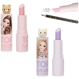 TopModel DEPESCHE 0013362 TOPModel Lippenstift-Radierer mit Topper, sortiert