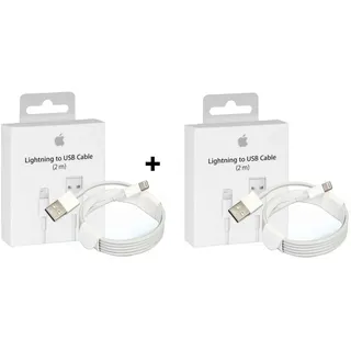 2x Original Apple USB Lightning Ladekabel 2m iPhone iPhone 5 6 7 8 X XR XS SE