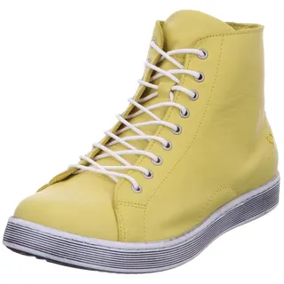 Andrea Conti Damen High Top Sneaker, gelbgrün, 38 EU