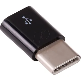 Raspberry Adapter micro USB Buchse - USB Type C Stecker, schwarz