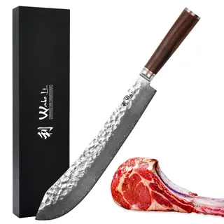 Wakoli Nussbaum Damastmesser Blockmesser 35 cm