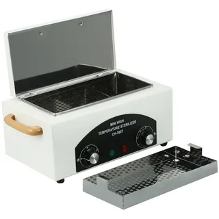 sterilisator,Trockenhitze Sterilisator Hochtemperatur,Heißluftsterilisator Sterilisator Desinfektion Kosmetik Nagel Fußpflege 300W mit Zertifikat,31 * 18 * 15cm