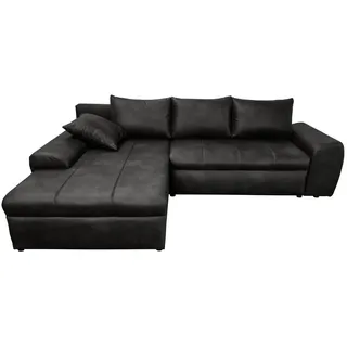 luma-home Ecksofa Schwarz & 18016