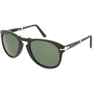 Persol 0PO0714 FOLDING Herren-Sonnenbrille Vollrand Pilot Acetat-Gestell, schwarz
