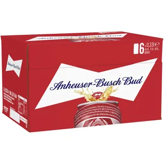 Anheuser-Busch Bud, Premium Lager-Bier, EINWEG, Internationales Lager Bier (6 X 0.33 l)