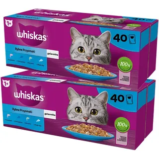 Whiskas 1+ Fisch Auswahl in Gelee 80 x 85g