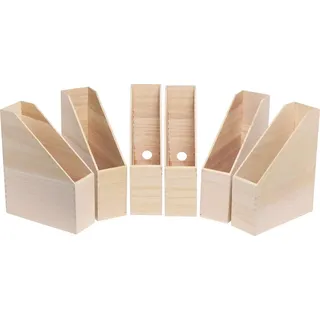 VBS Holz-Stehsammler, 6 Stück, ca. 25x9x32cm