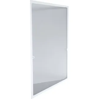 Grafner Insektenschutz Fenster, 130 x 150 cm, ohne Bohren oder Schrauben, individuell zuschneidbar, slim Fliegengitter Fliegenschutz Weiß