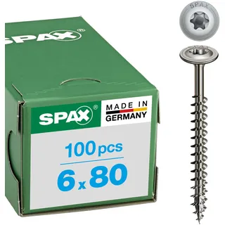 SPAX Tellerkopfschraube 6 x 80 mm 100 Stück