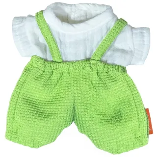 Miniland - Kleidung für 21 cm Puppe, Bekleidungszubehör für Puppen, Latzhose und Sommer-T-Shirt