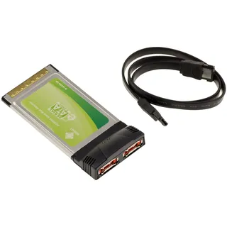 KALEA-INFORMATIQUE PCMCIA CARDBUS 32 BIT 2 Ports eSATA Karte mit Initio Inic 1620Ta2 Chipsatz. Wird mit eSATA-Kabel geliefert.