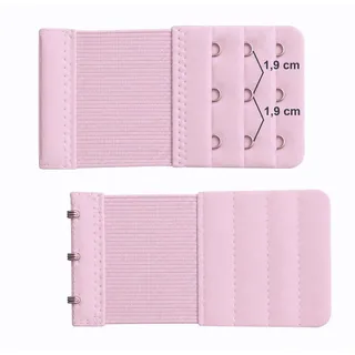 U.W. BH Verlängerung 6-13 cm Erweiterung 3 Haken 3 Reihen Verschluss Gummi (Rosa) - 5,5 cm breit, 9,5 cm lang