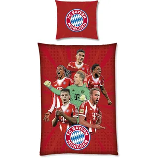 FC Bayern München Bettwäsche 2025/26 rot Unisex 80x80/135x200 cm