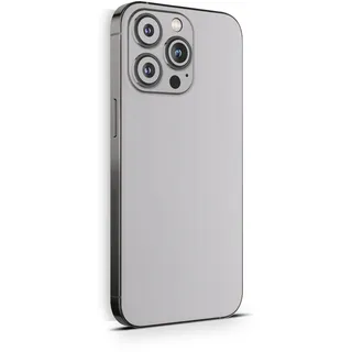 Skins4u Schutzfolie Skin Cover Skins Design Folie Kratzerschutz kompatibel mit iPhone 12 13 14 15 16 Mini Pro Pro Max (Retro Grau)