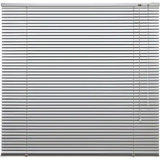Aluminium Jalousie Alu Jalousette Klemmfix Fenster Tür Rollo ohne Bohren Lamellen Vorhang Weiß Silber Breite 40 bis 240 cm Länge 130 cm 160 cm 220 cm Metall Klemmhalter Sonnenschutz (60 x 220 cm)