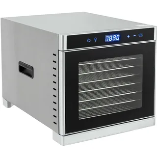Dörrautomat Edelstahl Dehydrator Food Freeze Dryer 700 Watt Gefriertrockner Für Zuhause Dörrgerät, 8 Etagen Dörrautomaten mit Timer & Temperaturregler von 35-75°C, für Obst, Fleisch, Gemüse, Kräuter