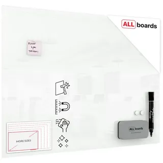 ALLboards Glas-Magnettafel 120,0 x 90,0 cm weiß