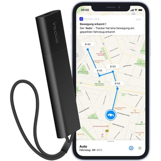 Invoxia Cellular GPS-Tracker - für alle Autos, Motorräder, Fahrräder sowie für Senioren, Kinder, Wertgegenstände - bis zu 4 Monate Akkulaufzeit - einschließlich SIM-Karte & 1-Jahres-ABO - 4G LTE-M