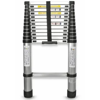 EAXUS Teleskopleiter 3,8 m 13 Sprossen