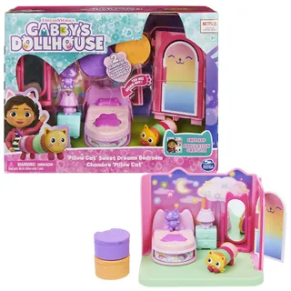 Gabby's Dollhouse Deluxe Schlafzimmer Sweet Dreams mit Kuschelkatze, 3+