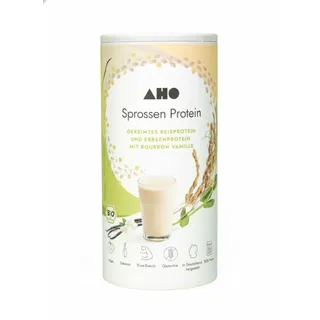 AHO Sprossen Protein - Gekeimtes braunes Reisprotein und Erbsenprotein ungesüßt 600 g